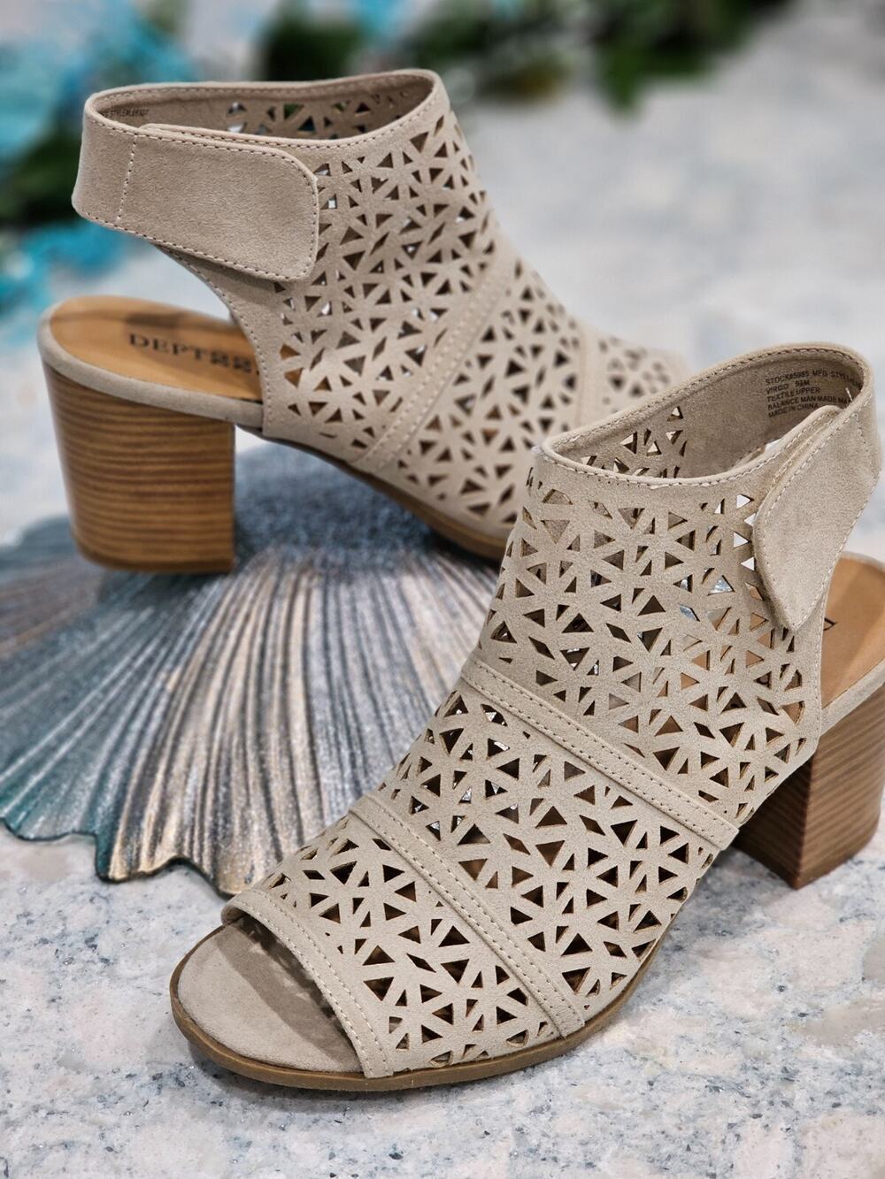 DEPT 222, BEIGE BOOTIES, SIZE 9.5
